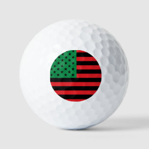 Red Black Green African American Flag Golf Balls