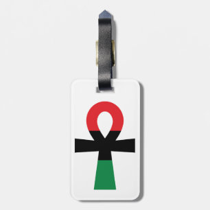 Red, Black & Green Ankh Luggage Tag