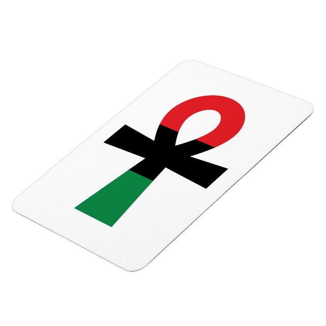 Red, Black & Green Ankh Magnet (Left Side)