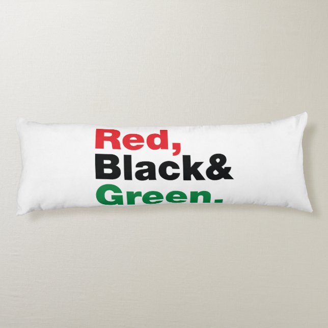 Red, Black & Green. Body Cushion (Back)