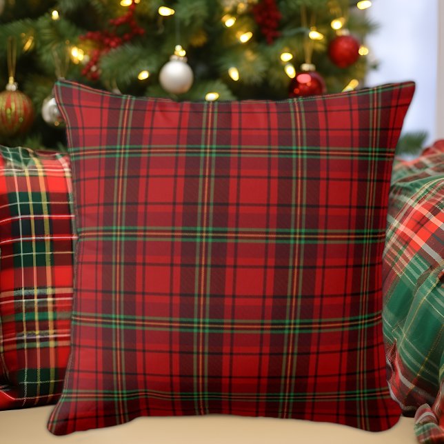 Red Black Green Cosy Plaids  Cushion (Creator Uploaded)