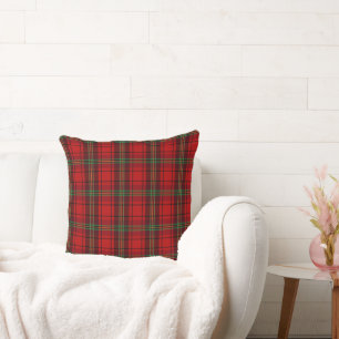 Red Black Green Cosy Plaids Cushion