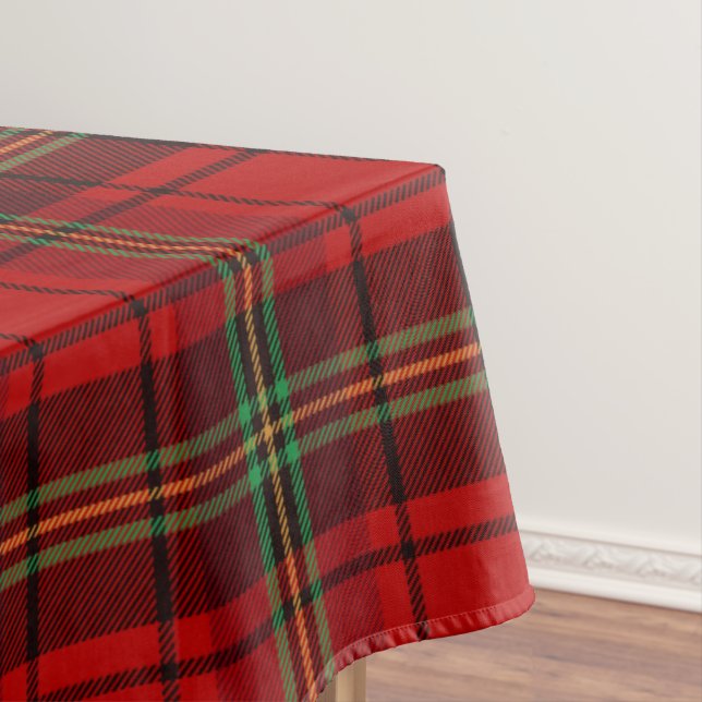 Red Black Green Cosy Plaids  Tablecloth (In Situ)