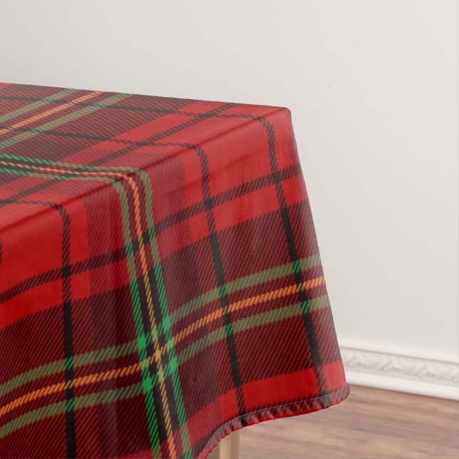 Red Black Green Cosy Plaids  Tablecloth (In Situ)