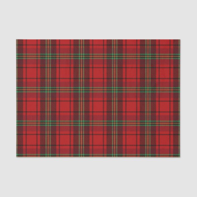 Red Black Green Cosy Plaids  Tissue Paper (Front)