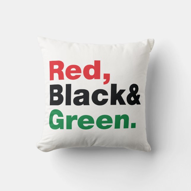 Red, Black & Green. Cushion (Front)