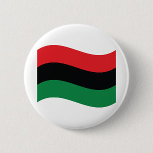 Red, Black & Green Flag 6 Cm Round Badge