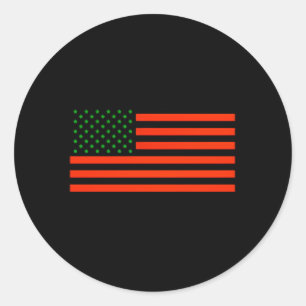 Red Black Green Flag Black Owned Bz African Americ Classic Round Sticker