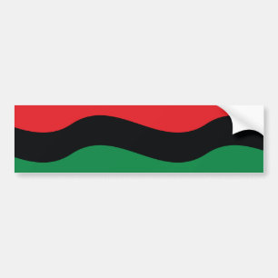 Red, Black & Green Flag Bumper Sticker