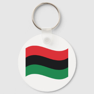Red, Black & Green Flag Key Ring
