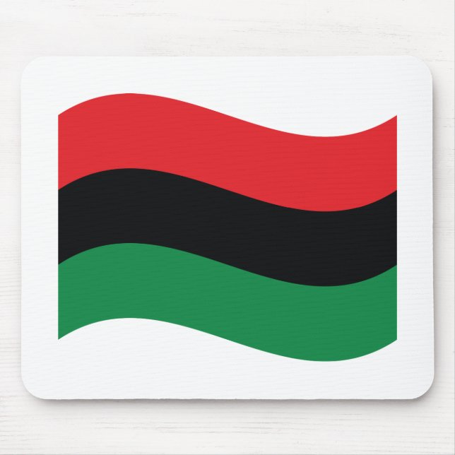 Red, Black & Green Flag Mouse Mat (Front)