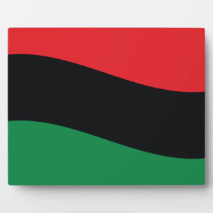 Red, Black & Green Flag Plaque