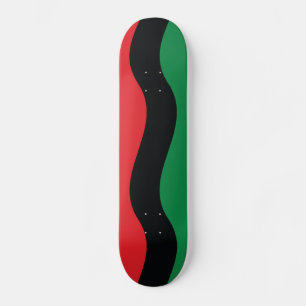 Red, Black & Green Flag Skateboard