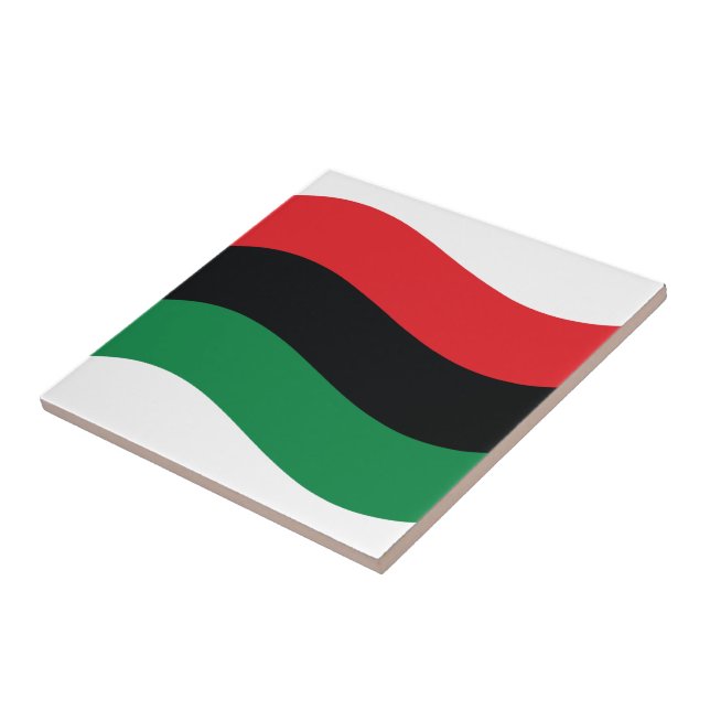 Red, Black & Green Flag Tile (Side)