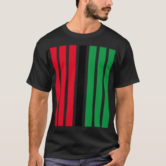 Red Black Green Kwanzaa T-Shirt (Front)