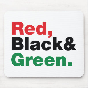 Red, Black & Green. Mouse Mat