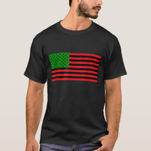 Red Black Green Pan African American Flag - Junete T-Shirt