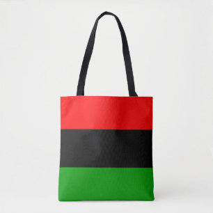 Red, Black, Green Pan African Flag Tote Bag