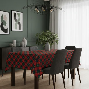 Red, Black & Green Pattern Dining Tablecloth