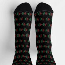 Red Black Green Snowflake Pattern Kwanzaa