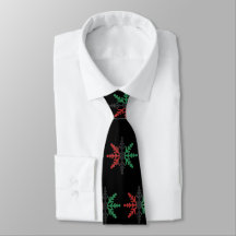 Red Black Green Snowflakes Pattern Kwanzaa