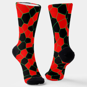 Red Black Green Socks