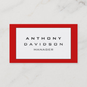 Red Black Grey Border Pattern Business Card