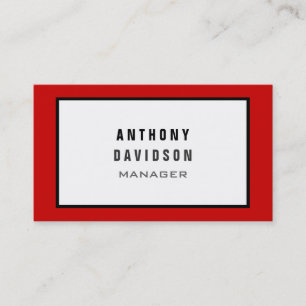 Red Black Grey Border Pattern Business Card