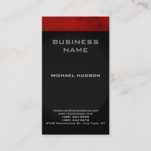 Red Black Grey Consultant Business Card