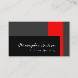 Red Black Grey Consultant Business Card