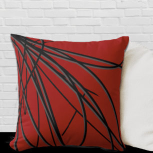 Black and red pillows best sale