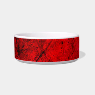 Red Black grunge abstract digital graphic art Bowl