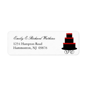 Red & Black Layer Cake Label
