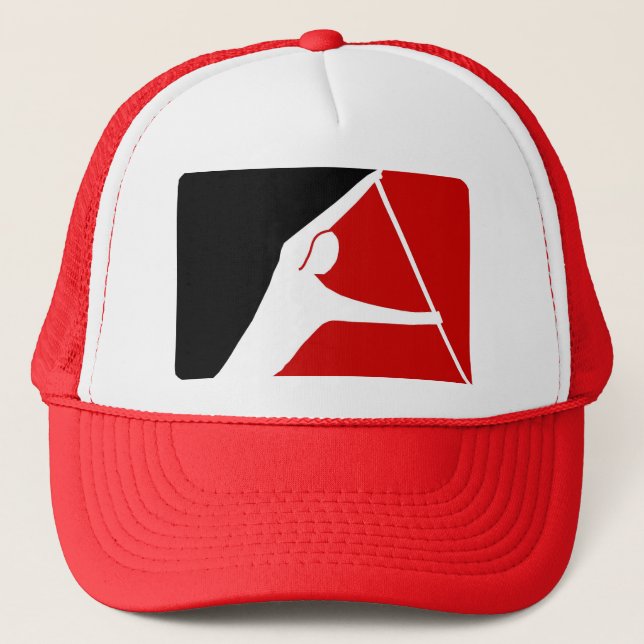 RED & BLACK LEAGUE OF PADDLERS TRUCKER HAT (Front)