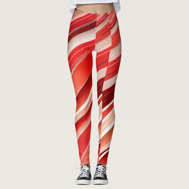 Red&black  leggings (Front)