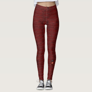 RED/BLACK LEGGINGS WITH RED LADYBUG