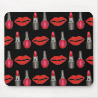Red Black Lipstick Kiss Nail Polish Makeup Beauty