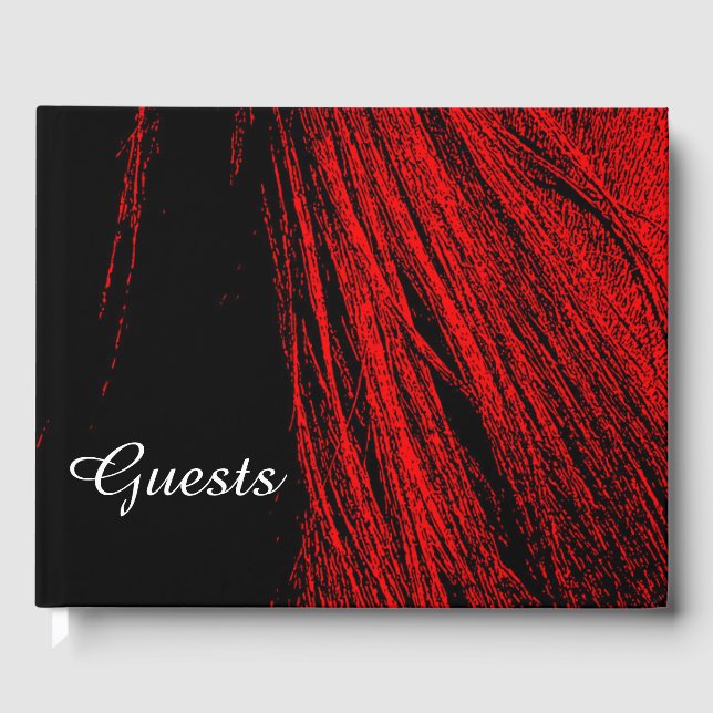 Red & Black Mane Guest Book (Front)