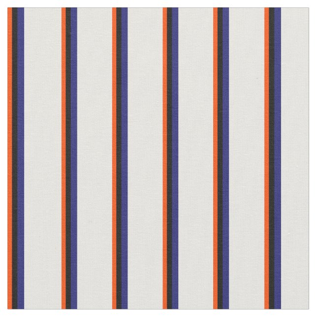 Red, Black, Midnight Blue & Mint Cream Coloured Fabric (Close Up)