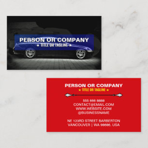 Red & Black Mobile Car Wash / Auto Detailing Business Card