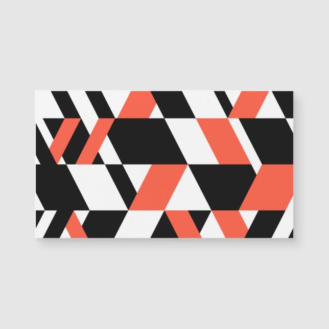 Red-black, modern, trendy, urban geometric design (Front)