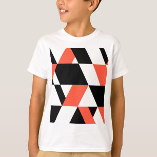 Red-black, modern, trendy, urban geometric design T-Shirt