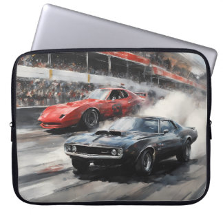 Red & Black Muscle cars Laptop Sleeve