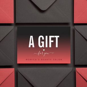 Red Black Ombre Heart Romantic Modern & Elegant   