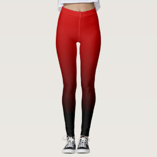 Red Black Ombre Leggings