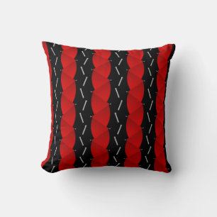 red black pattern fashion trend cushion