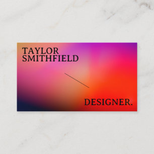 Red Black Pearl Typography Gradient  Business Card
