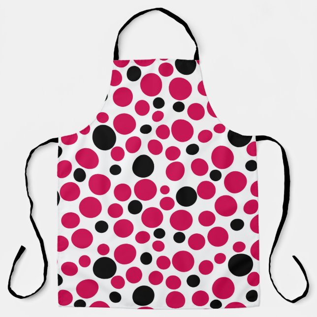 red black peas retro on white background apron (Front)