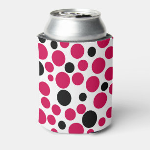 red black peas retro on white background can cooler