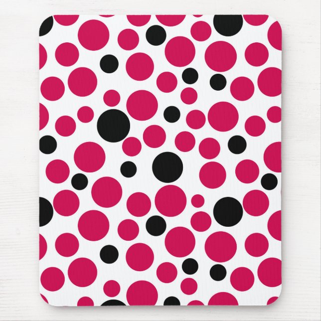 red black peas retro on white background mouse mat (Front)